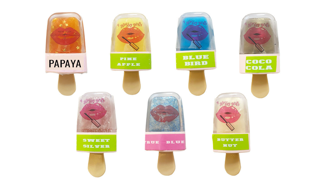 cookie swirl c popsicle lip gloss 12pc Pucker Pop Novelty Set - Safe & Non-Toxic Kids Popsicle Gloss 4GLOSSYGIRLS