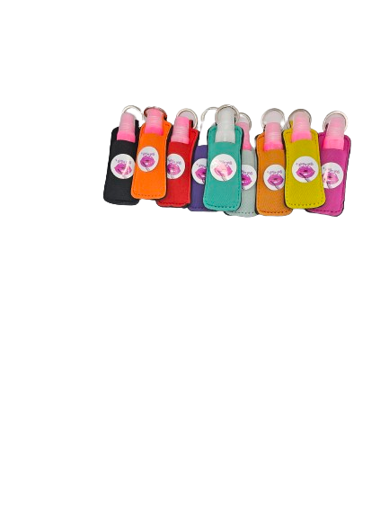 Multi colored Key Chains w your favorite lipgloss
