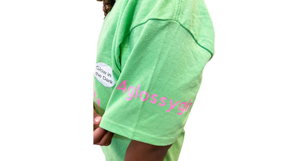 Minding My Black Owned Business Glow in The Dark T-shirt - Green