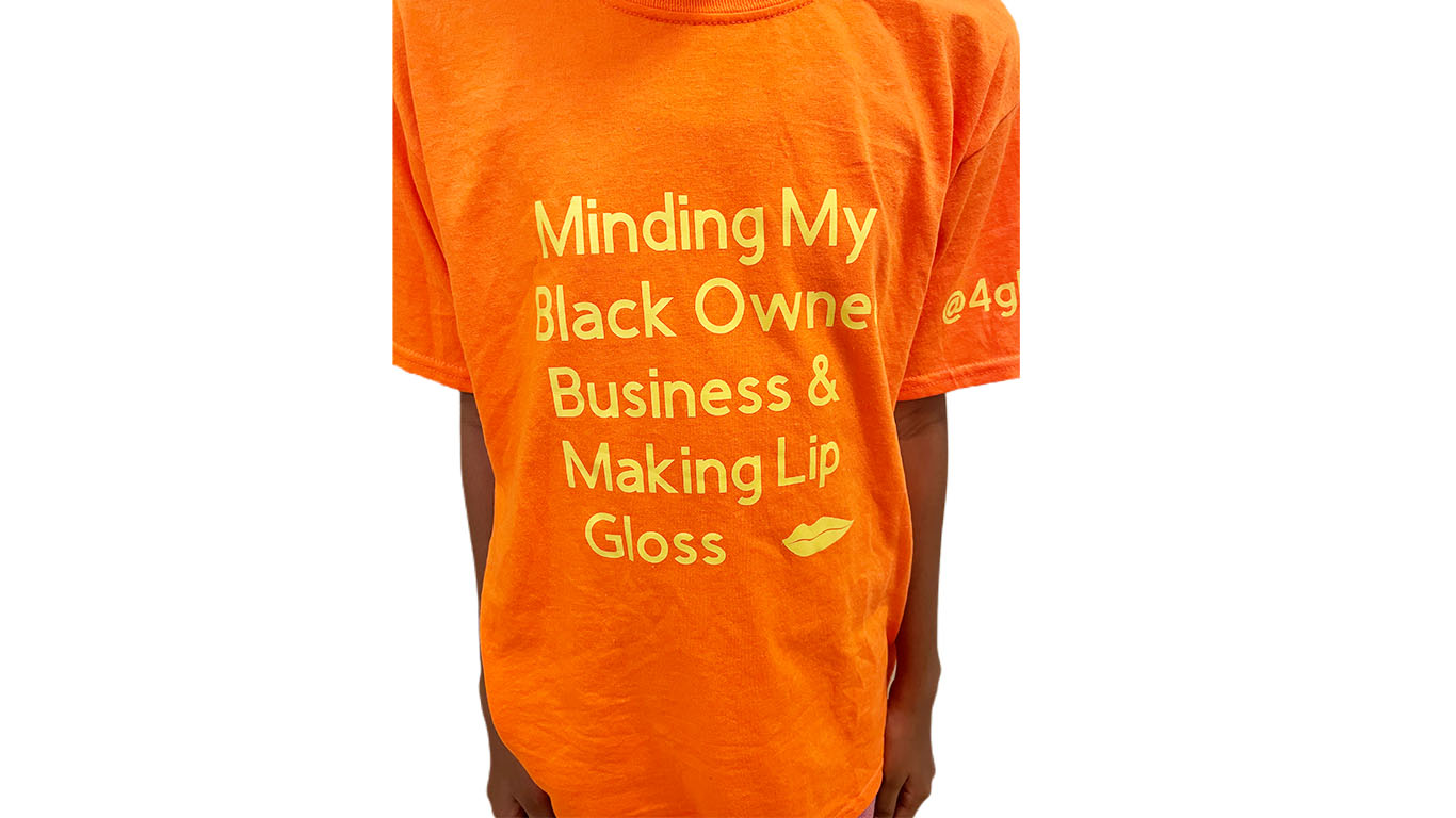 Minding My Black Owned Business Glow in The Dark T-shirt - Green