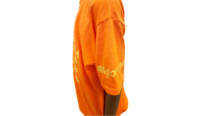 Minding My Black Owned Business Glow in The Dark T-shirt - Orange